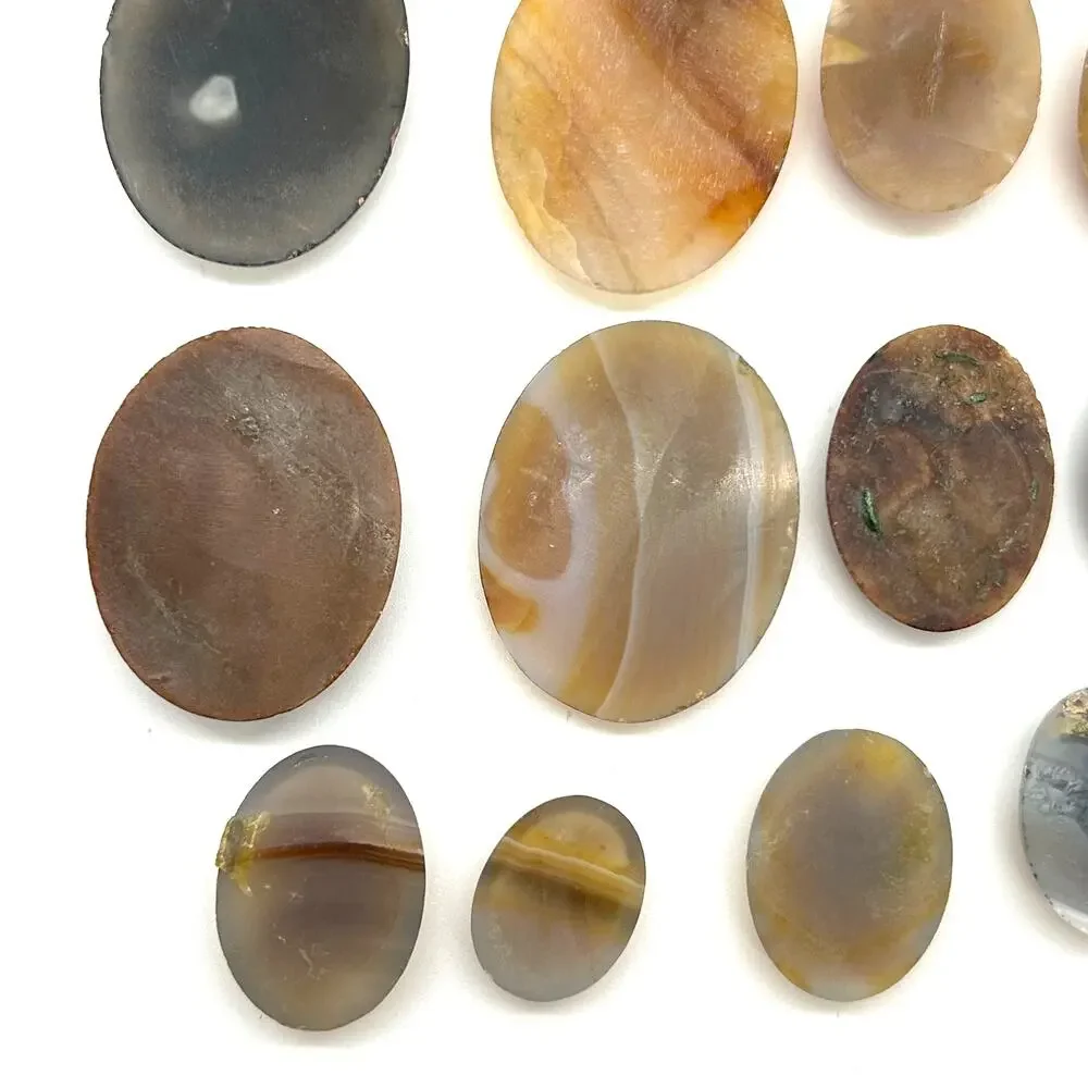 Asssorted Agate Cabochons For Jewely‎ Making Lot of 21